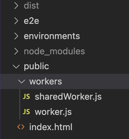 Web Worker files in public folder